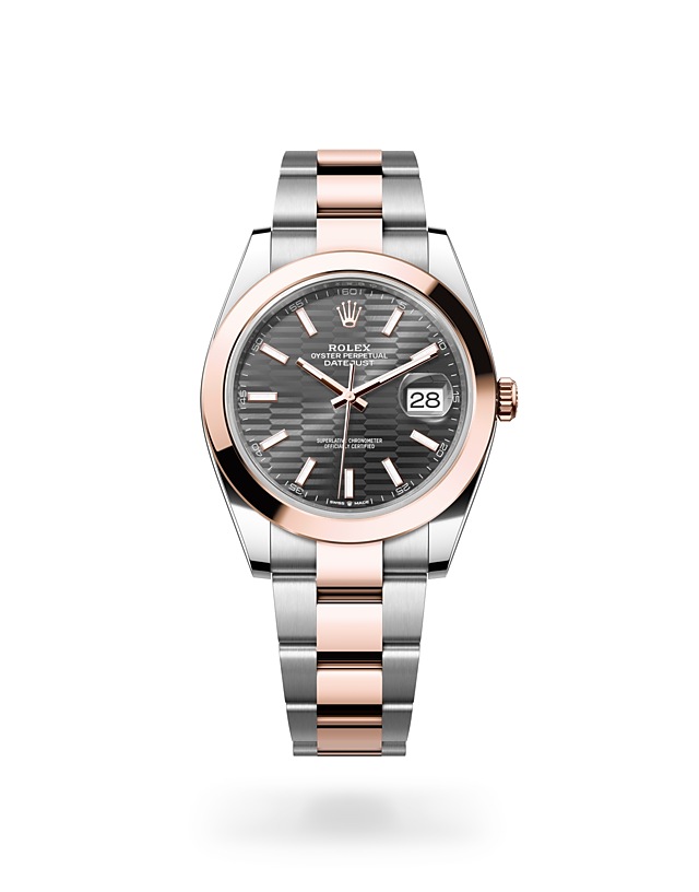Rolex Datejust | 126301 | Datejust 41 | Dark dial | Slate Dial | Everose Rolesor | The Oyster bracelet | M126301-0019 | Men Watch | Rolex Official Retailer - Time Midas