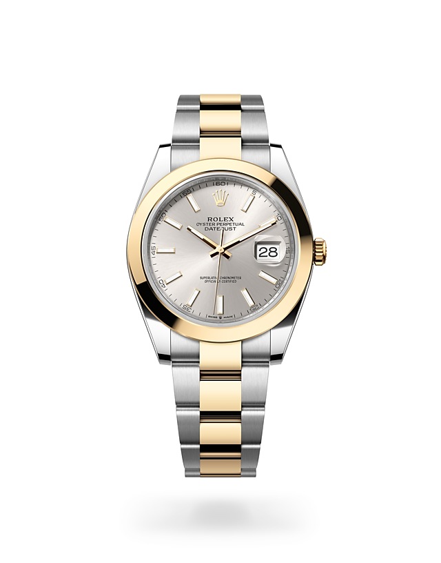 Rolex Datejust | 126303 | Datejust 41 | Light dial | Silver dial | Yellow Rolesor | The Oyster bracelet | M126303-0001 | Men Watch | Rolex Official Retailer - Time Midas