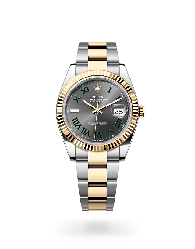 Rolex Datejust | 126333 | Datejust 41 | Dark dial | Fluted bezel | Slate Dial | Yellow Rolesor | M126333-0019 | Men Watch | Rolex Official Retailer - Time Midas