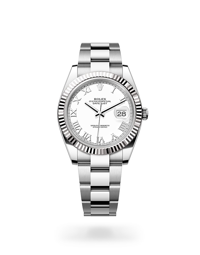 Rolex Datejust | 126334 | Datejust 41 | Light dial | Fluted bezel | White dial | White Rolesor | M126334-0023 | Men Watch | Rolex Official Retailer - Time Midas