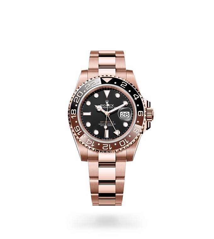 Rolex GMT-Master II | 126715CHNR | GMT-Master II | หน้าปัดสีเข้ม | ขอบหน้าปัดแสดงเวลา 24 ชั่วโมงแบบหมุนได้ | หน้าปัดสีดำ | Everose gold 18 กะรัต | M126715CHNR-0001 | ชาย Watch | Rolex Official Retailer - Time Midas