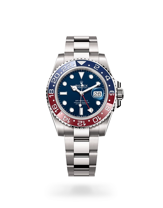 Rolex GMT-Master II | 126719BLRO | GMT-Master II | หน้าปัดสี | ขอบหน้าปัดแสดงเวลา 24 ชั่วโมงแบบหมุนได้ | Midnight blue dial | ทองคำขาว 18 กะรัต | M126719BLRO-0003 | ชาย Watch | Rolex Official Retailer - Time Midas