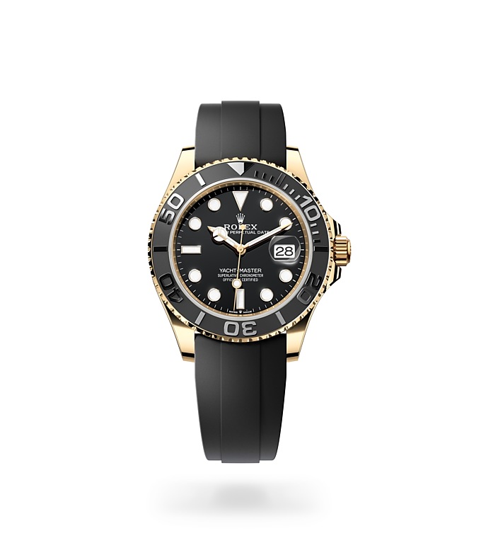Rolex Yacht-Master | 226658 | Yacht-Master 42 | Dark dial | The Oysterflex Bracelet | 18 ct yellow gold | Bidirectional Rotatable Bezel | M226658-0001 | Men Watch | Rolex Official Retailer - Time Midas