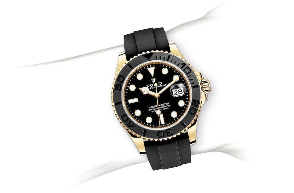 Rolex Yacht-Master | 226658 | Yacht-Master 42 | Dark dial | The Oysterflex Bracelet | 18 ct yellow gold | Bidirectional Rotatable Bezel | M226658-0001 | Men Watch | Rolex Official Retailer - Time Midas