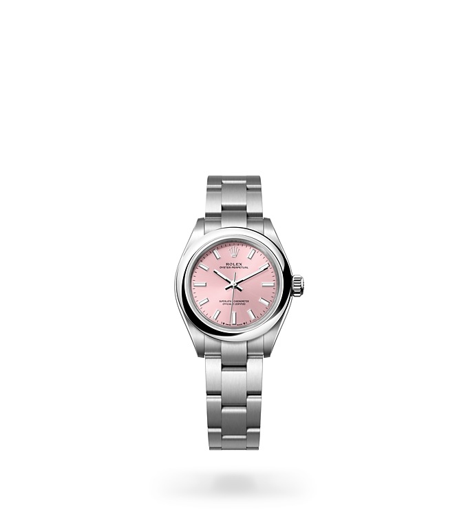 Rolex Oyster Perpetual | 276200 | Oyster Perpetual 28 | Coloured dial | Pink Dial | Oystersteel | The Oyster bracelet | M276200-0004 | Women Watch | Rolex Official Retailer - Time Midas