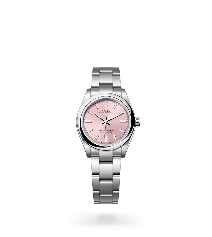 Rolex Oyster Perpetual | 277200 | Oyster Perpetual 31 | Coloured dial | Pink Dial | Oystersteel | The Oyster bracelet | M277200-0004 | Women Watch | Rolex Official Retailer - Time Midas
