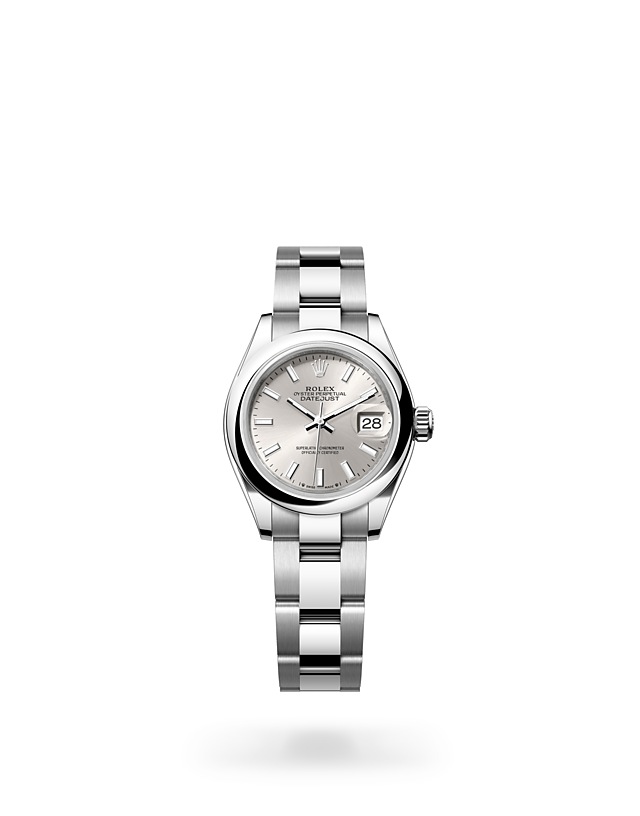 Rolex Lady-Datejust | 279160 | Lady-Datejust | หน้าปัดสีอ่อน | หน้าปัดเงิน | Oystersteel | สายนาฬิกา Oyster | M279160-0006 | หญิง Watch | Rolex Official Retailer - Time Midas