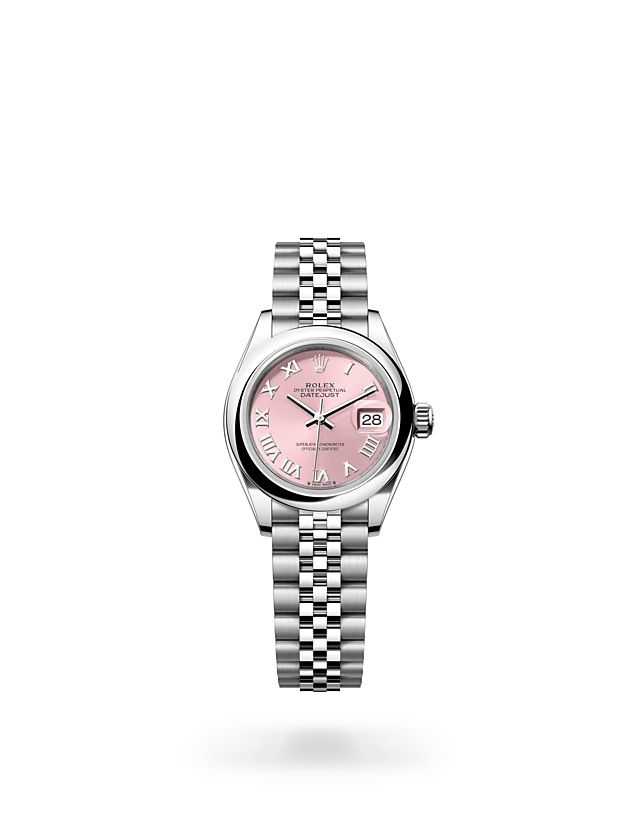 Rolex Lady-Datejust | 279160 | Lady-Datejust | Coloured dial | Pink Dial | Oystersteel | The Jubilee bracelet | M279160-0013 | Women Watch | Rolex Official Retailer - Time Midas