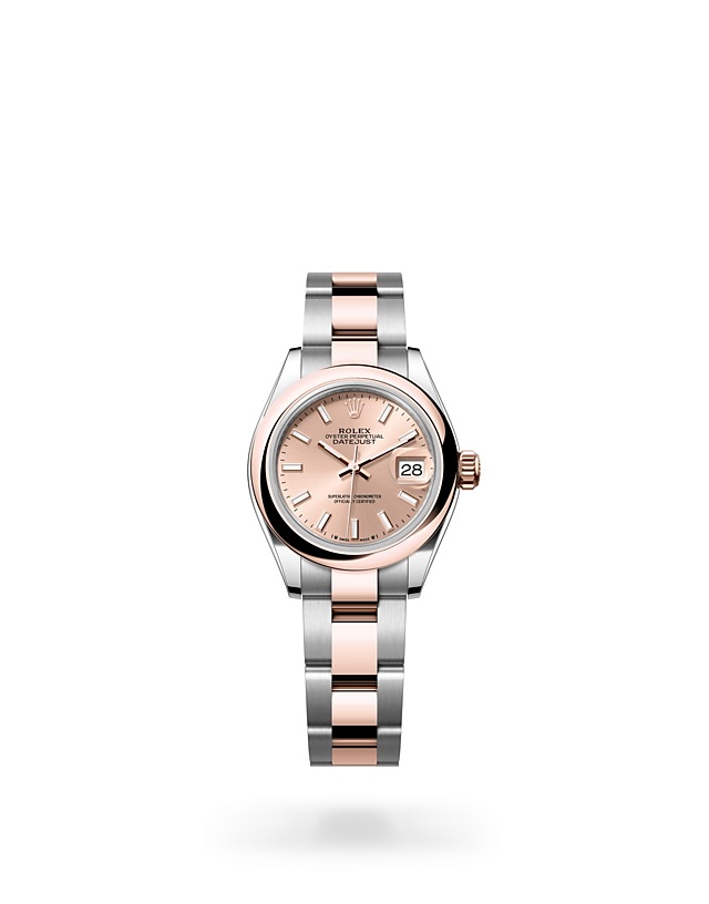 Rolex Lady-Datejust | 279161 | Lady-Datejust | หน้าปัดสี | หน้าปัดสีชมพูกุหลาบ | Everose Rolesor | สายนาฬิกา Oyster | M279161-0024 | หญิง Watch | Rolex Official Retailer - Time Midas
