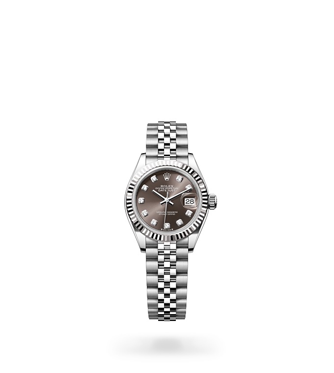 Rolex Lady-Datejust | 279174 | Lady-Datejust | Dark dial | Dark Grey Dial | Fluted bezel | White Rolesor | M279174-0015 | Women Watch | Rolex Official Retailer - Time Midas