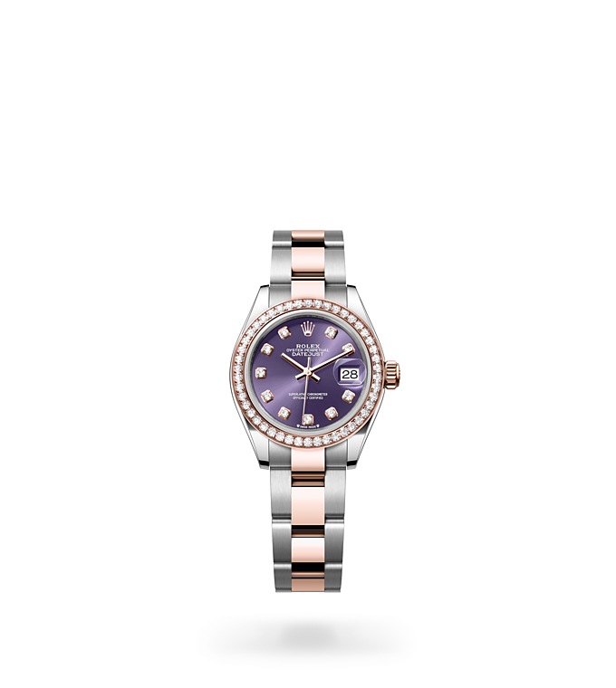 Rolex Lady-Datejust | 279381RBR | Lady-Datejust | Coloured dial | Aubergine Dial | Diamond-set bezel | Everose Rolesor | M279381RBR-0016 | Women Watch | Rolex Official Retailer - Time Midas