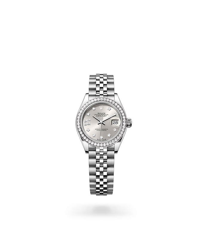 Rolex Lady-Datejust | 279384RBR | Lady-Datejust | Gem-set dial | Silver dial | Diamond-set bezel | White Rolesor | M279384RBR-0021 | Women Watch | Rolex Official Retailer - Time Midas